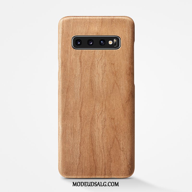 Samsung Galaxy S10+ Etui Træ Nubuck Tynd Af Personlighed Sort