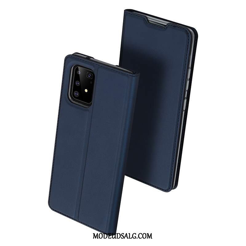 Samsung Galaxy S10 Lite Etui Folio Lædertaske Ungdom Anti-fald Cyan