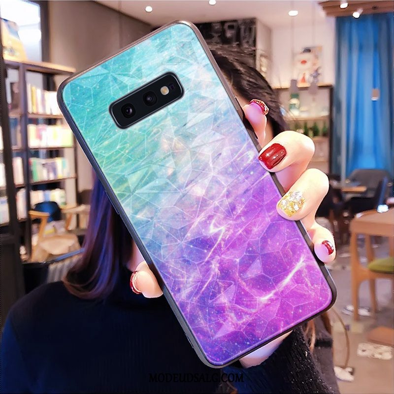 Samsung Galaxy S10e Etui Alt Inklusive Mønster Rombe Lilla