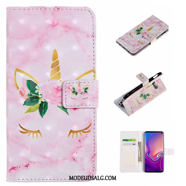 Samsung Galaxy S10e Etui Beskyttelse Lædertaske Cover Anti-fald Smuk