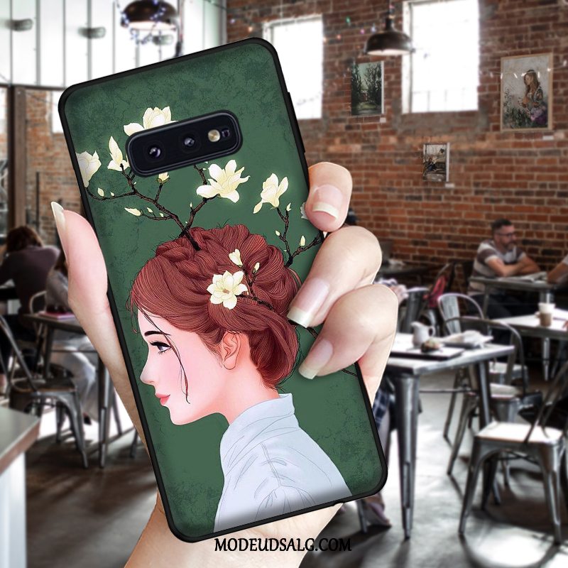 Samsung Galaxy S10e Etui Blød Lilla Vind Sort Cover