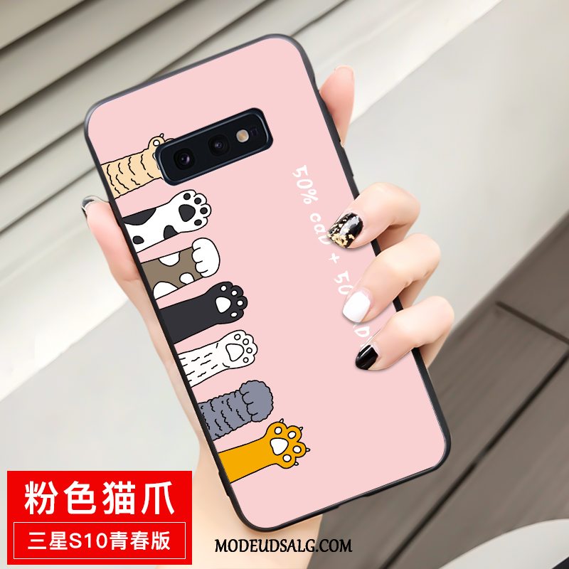 Samsung Galaxy S10e Etui Cartoon Gul Cover Ungdom Blød