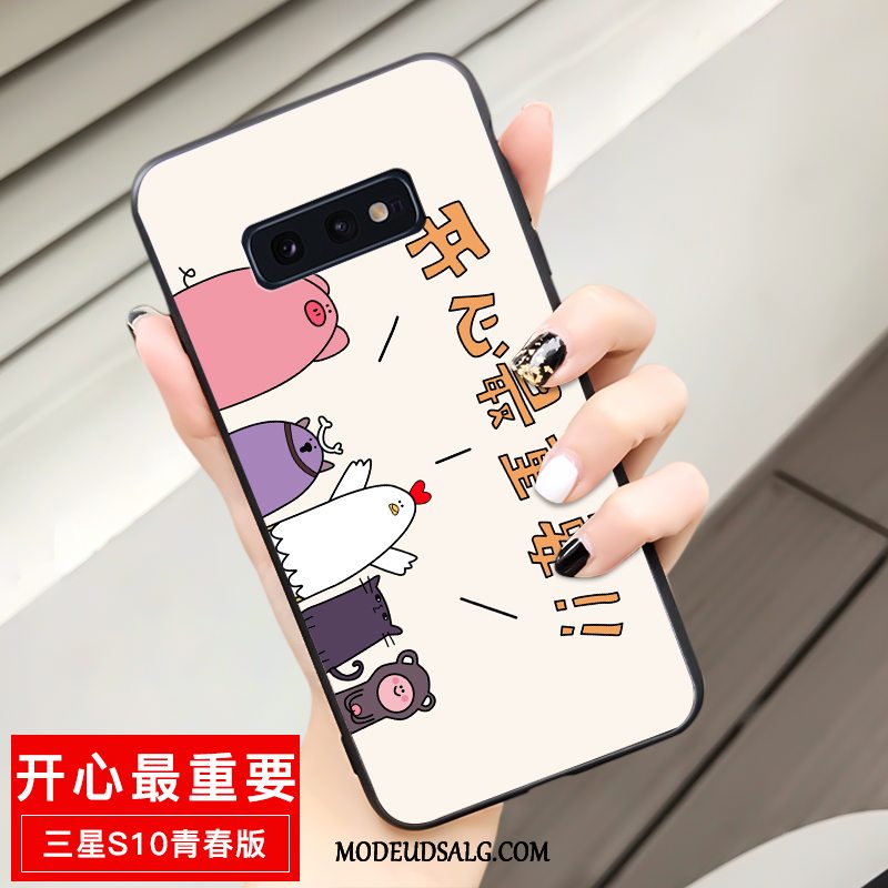 Samsung Galaxy S10e Etui Cartoon Gul Cover Ungdom Blød