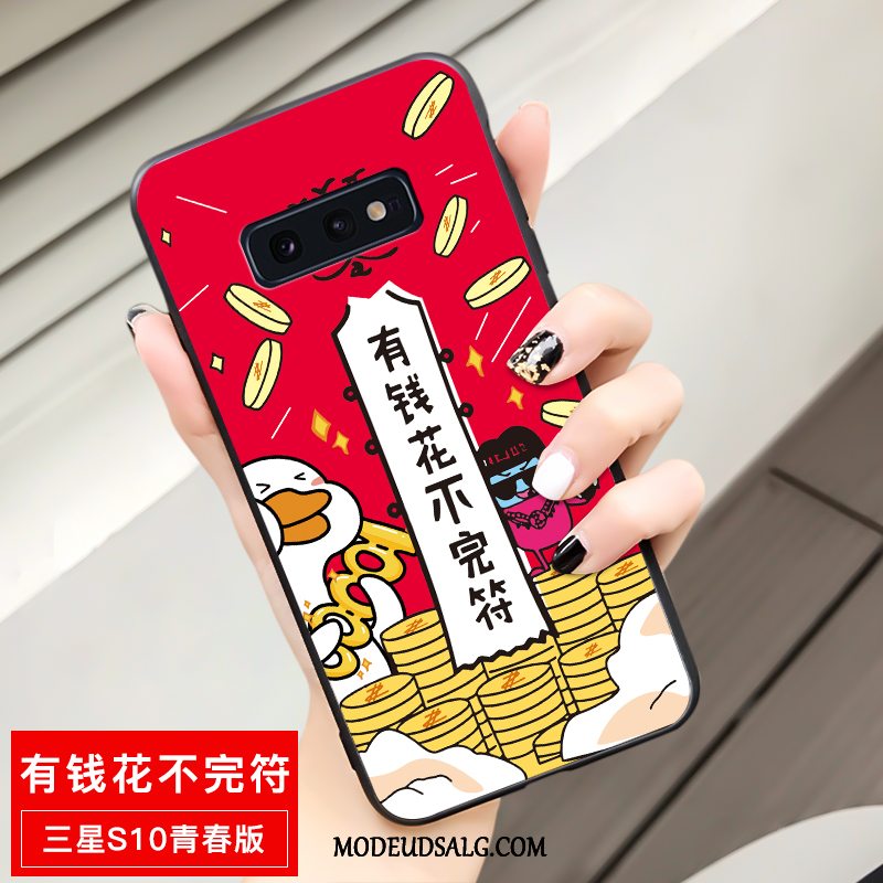 Samsung Galaxy S10e Etui Cartoon Gul Cover Ungdom Blød