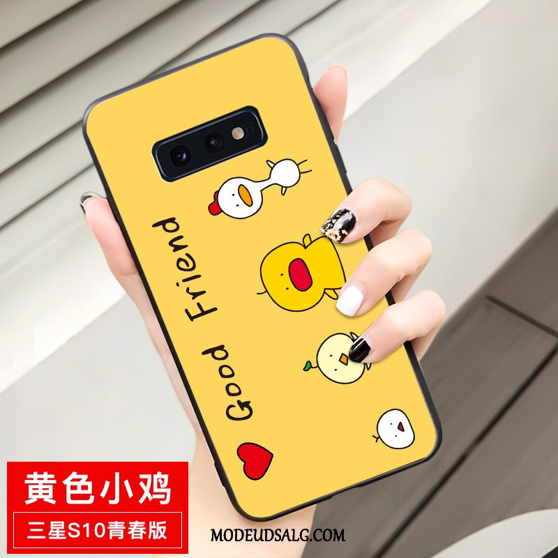 Samsung Galaxy S10e Etui Cartoon Gul Cover Ungdom Blød