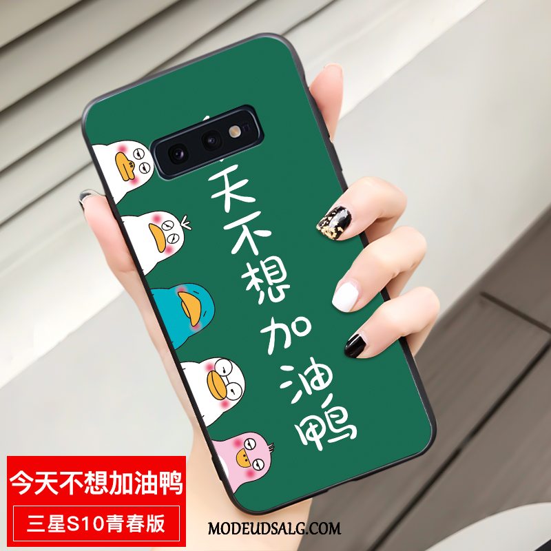 Samsung Galaxy S10e Etui Cartoon Gul Cover Ungdom Blød