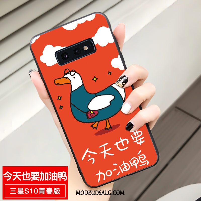 Samsung Galaxy S10e Etui Cartoon Gul Cover Ungdom Blød