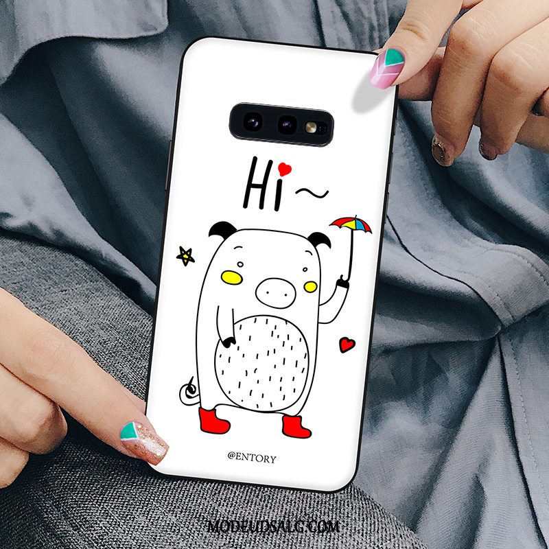 Samsung Galaxy S10e Etui Cover Hvid Blød Cartoon Silikone