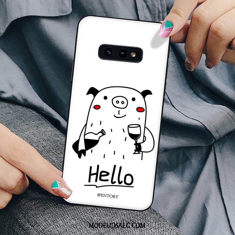 Samsung Galaxy S10e Etui Cover Hvid Blød Cartoon Silikone