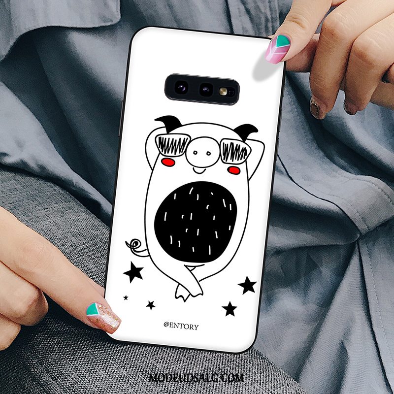 Samsung Galaxy S10e Etui Cover Hvid Blød Cartoon Silikone