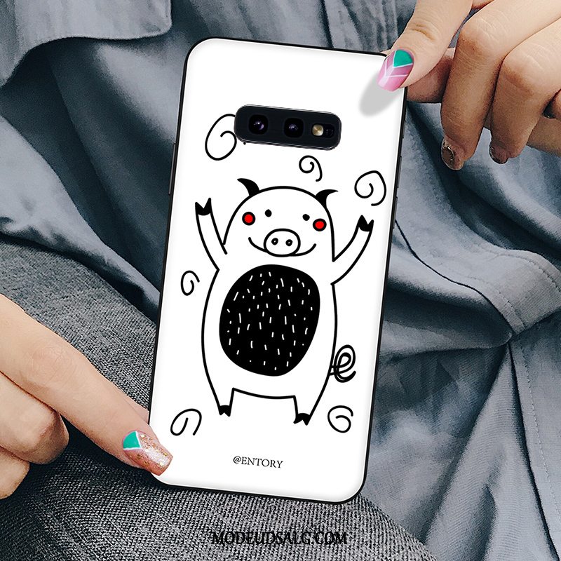 Samsung Galaxy S10e Etui Cover Hvid Blød Cartoon Silikone