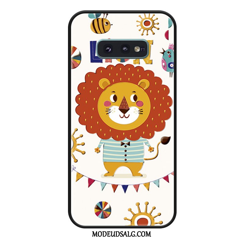 Samsung Galaxy S10e Etui / Cover Lille Sektion Silikone Hvid Løve Cartoon