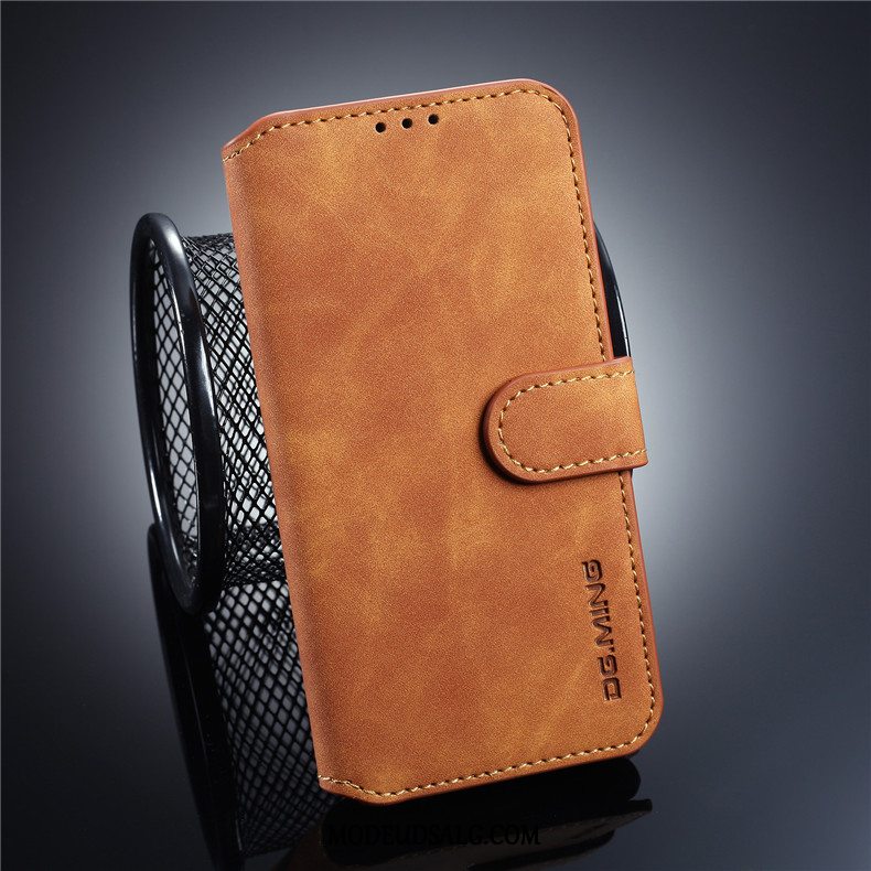 Samsung Galaxy S10e Etui / Cover Sort Anti-fald Nubuck Folio