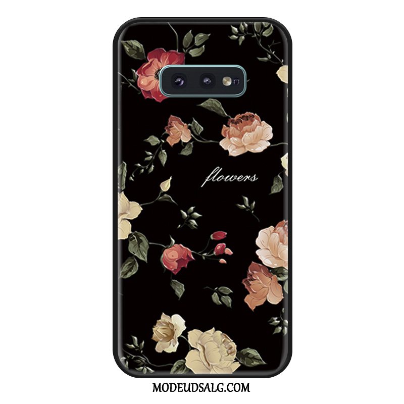 Samsung Galaxy S10e Etui Grøn Blomster Kreativ Relief Kunst