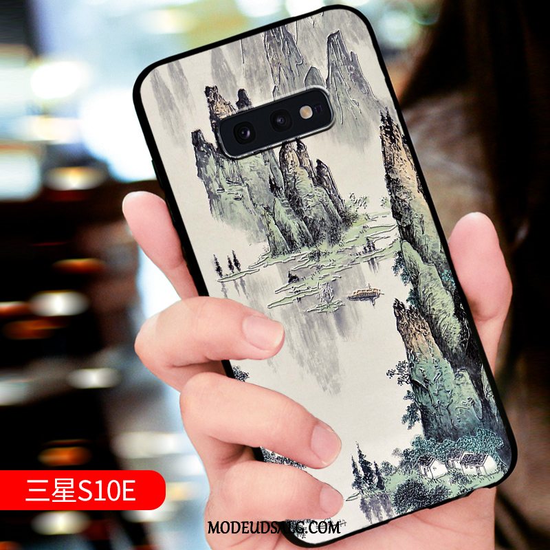 Samsung Galaxy S10e Etui High End Anti-fald Relief Blød Beskyttelse