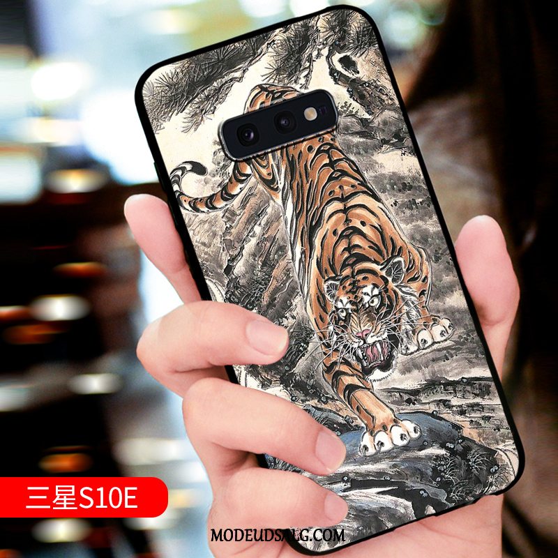 Samsung Galaxy S10e Etui High End Anti-fald Relief Blød Beskyttelse