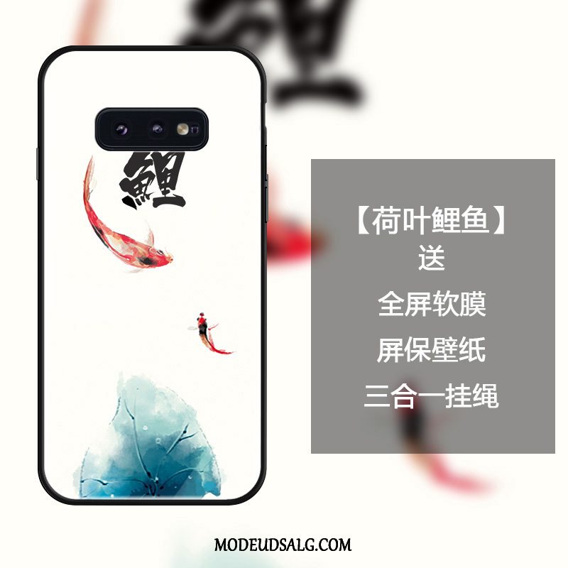 Samsung Galaxy S10e Etui Karpe Hvid Anti-fald Cover Glas