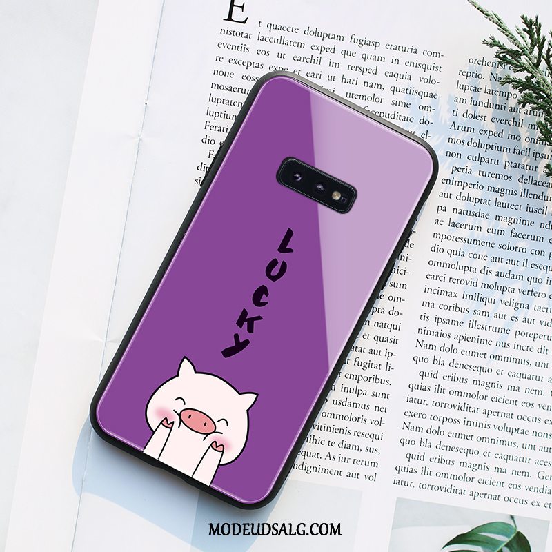 Samsung Galaxy S10e Etui Mode Hård Glas Lilla Kreativ