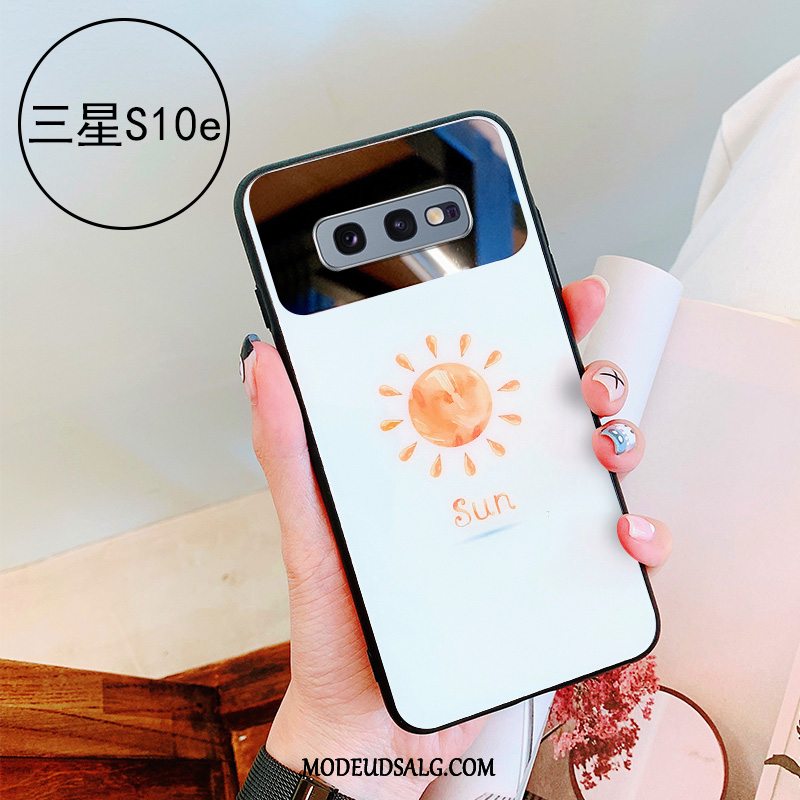 Samsung Galaxy S10e Etui Spejl Glas Grøn Anti-fald Simple