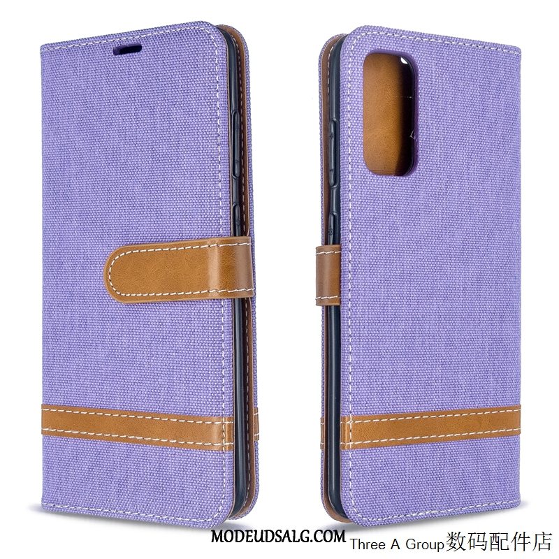 Samsung Galaxy S20+ Etui / Cover Folio Beskyttelse Klud Denim Blå