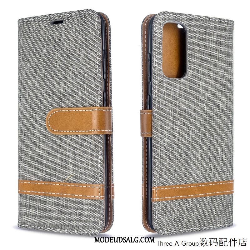 Samsung Galaxy S20+ Etui / Cover Folio Beskyttelse Klud Denim Blå