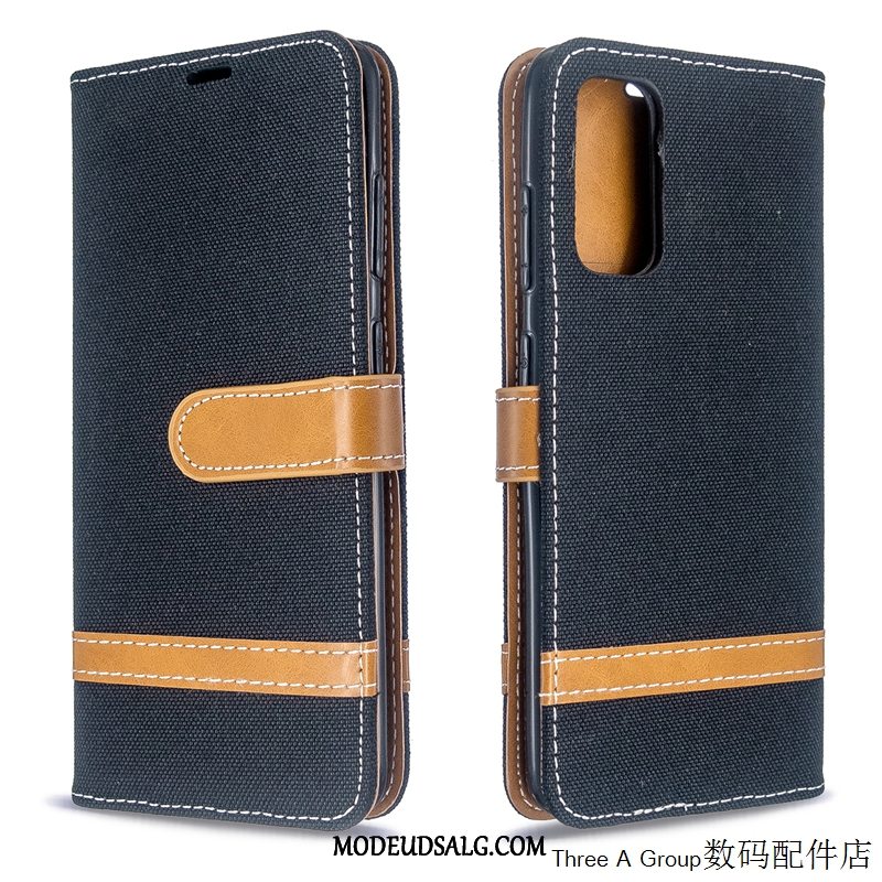 Samsung Galaxy S20+ Etui / Cover Folio Beskyttelse Klud Denim Blå