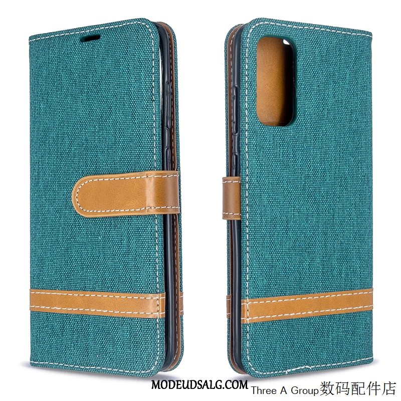 Samsung Galaxy S20+ Etui / Cover Folio Beskyttelse Klud Denim Blå