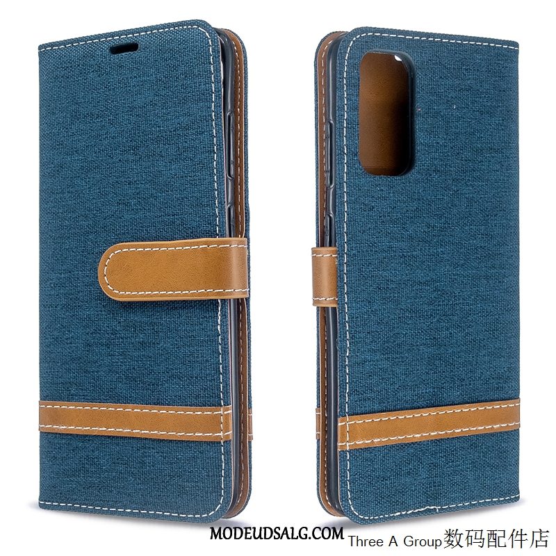 Samsung Galaxy S20+ Etui / Cover Folio Beskyttelse Klud Denim Blå