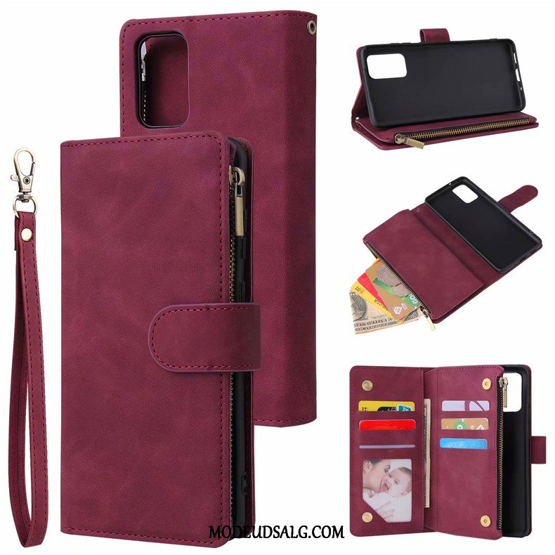 Samsung Galaxy S20 Etui Tegnebog Lynlås Cover Clamshell Gul