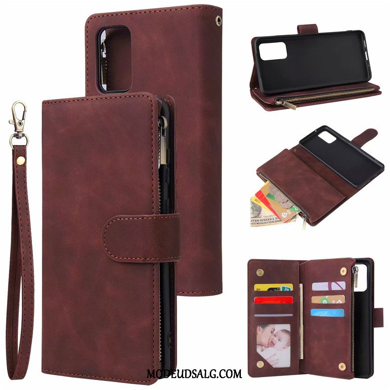 Samsung Galaxy S20 Etui Tegnebog Lynlås Cover Clamshell Gul