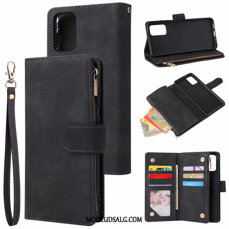 Samsung Galaxy S20 Etui Tegnebog Lynlås Cover Clamshell Gul