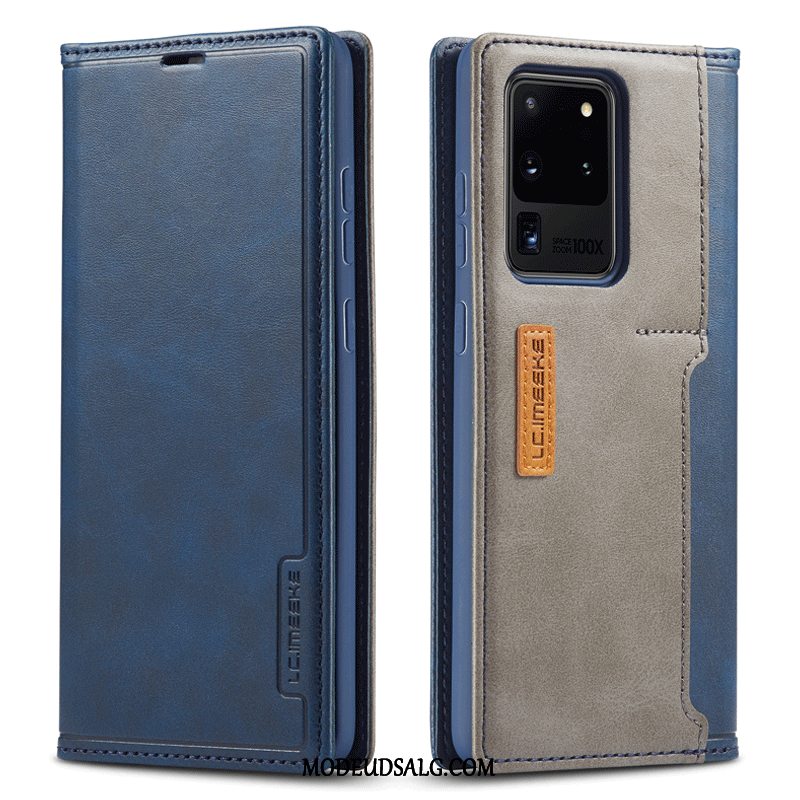 Samsung Galaxy S20 Ultra Etui Membrane Pu Lædertaske Alt Inklusive Anti-fald