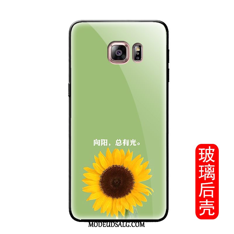 Samsung Galaxy S6 Edge Etui Alt Inklusive Glas Cover Af Personlighed Almindelig Solsikke