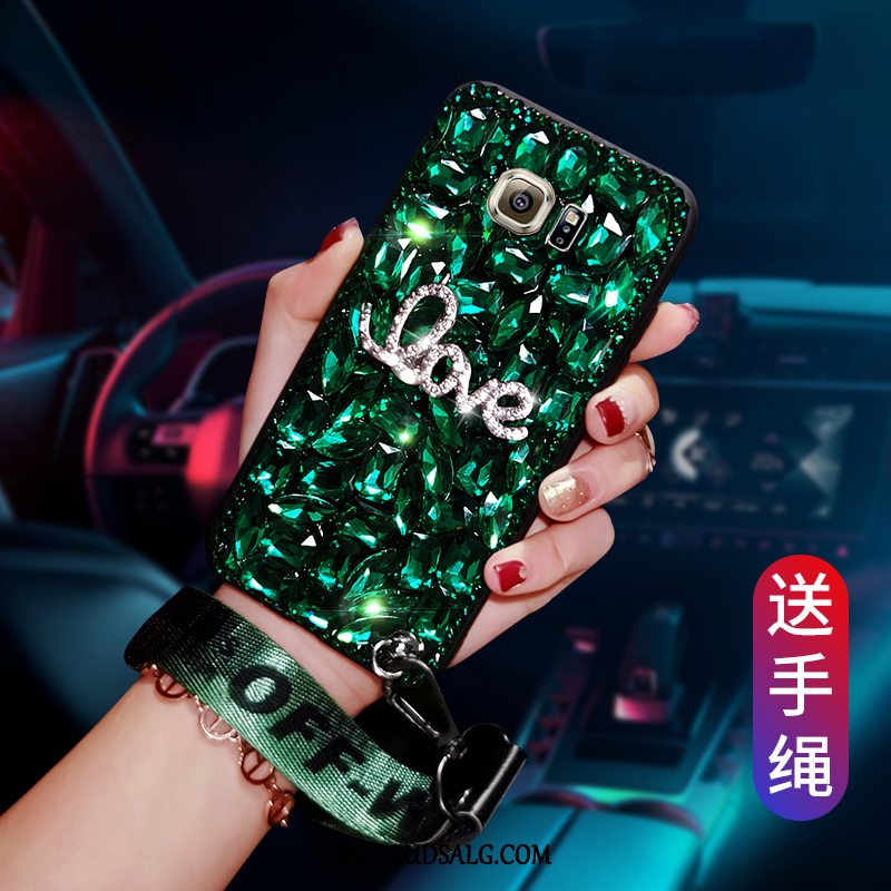 Samsung Galaxy S6 Edge Etui Beskyttelse Stor Blød Strass Anti-fald