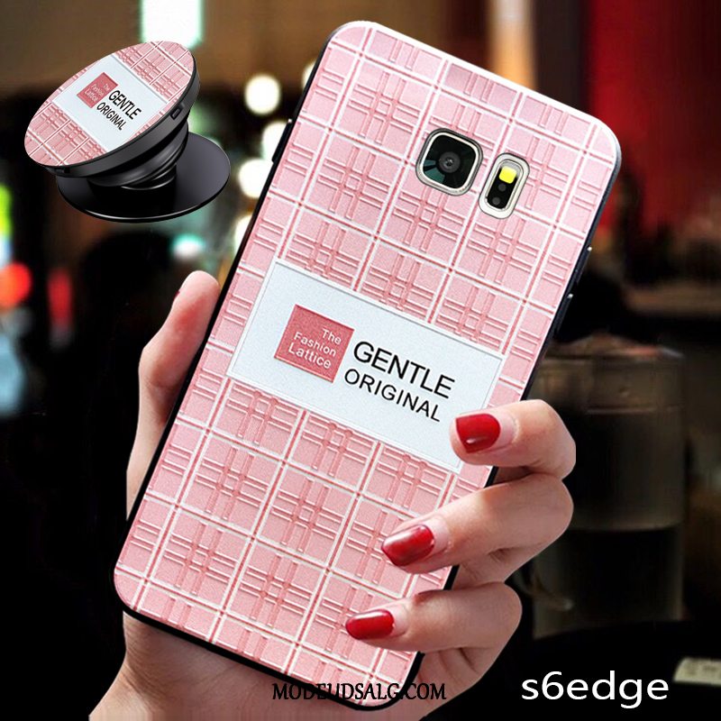 Samsung Galaxy S6 Edge Etui Blød Cover Sort Tynd Elskeren