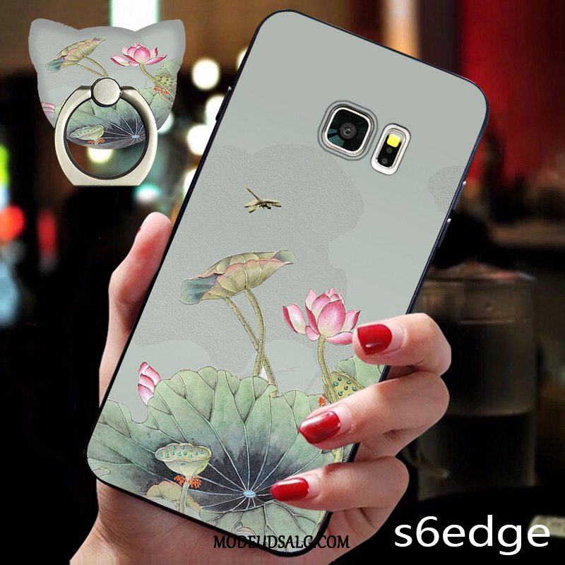 Samsung Galaxy S6 Edge Etui / Cover Af Personlighed Kreativ Lyserød Kinesisk Stil Trendy