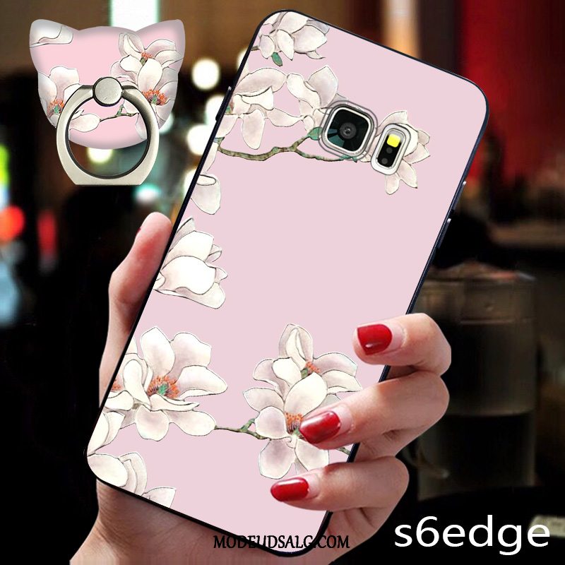 Samsung Galaxy S6 Edge Etui / Cover Af Personlighed Kreativ Lyserød Kinesisk Stil Trendy