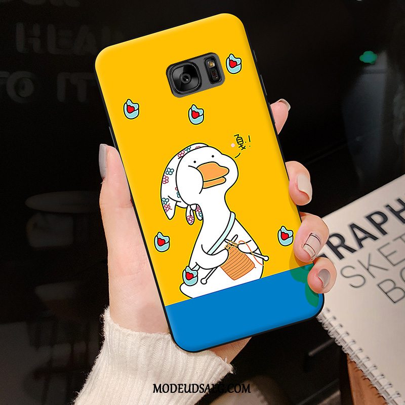 Samsung Galaxy S6 Edge Etui / Cover Blå Smuk Blød Cartoon Anti-fald