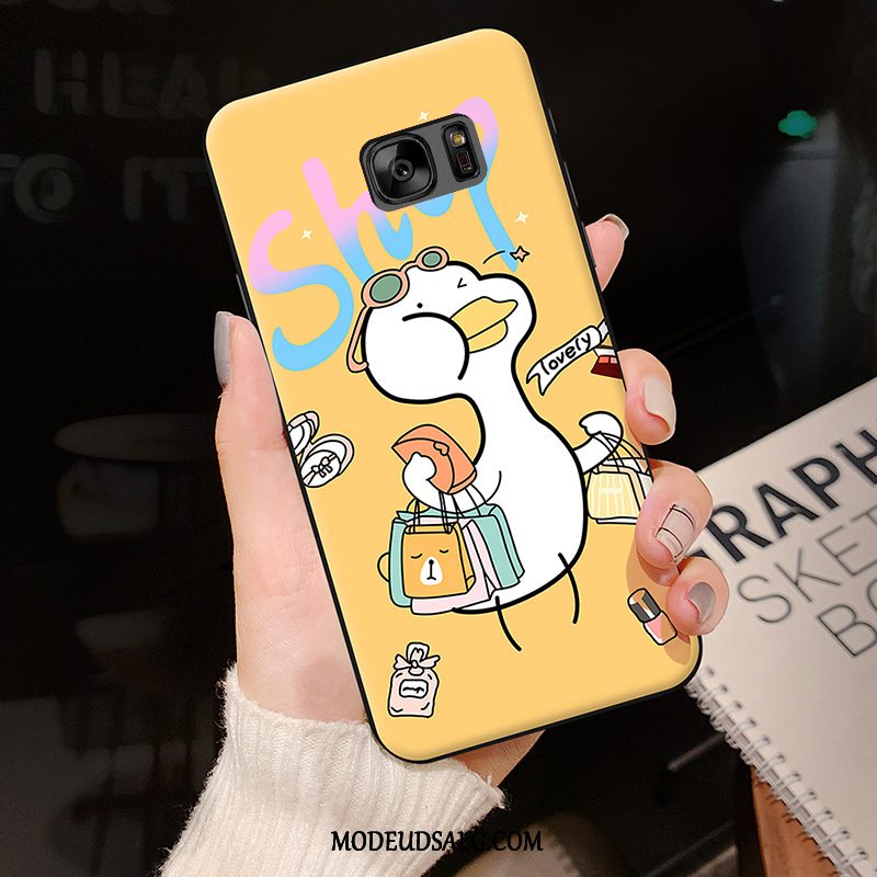 Samsung Galaxy S6 Edge Etui / Cover Blå Smuk Blød Cartoon Anti-fald