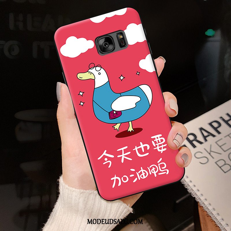 Samsung Galaxy S6 Edge Etui / Cover Blå Smuk Blød Cartoon Anti-fald