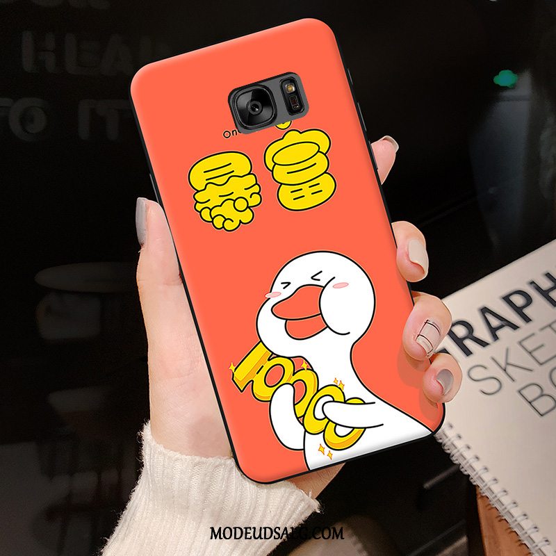 Samsung Galaxy S6 Edge Etui / Cover Blå Smuk Blød Cartoon Anti-fald