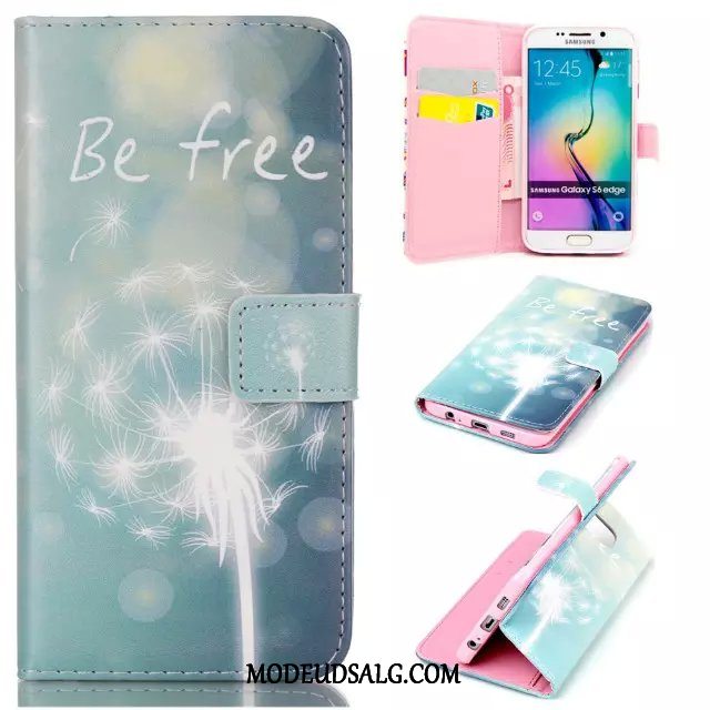 Samsung Galaxy S6 Edge Etui / Cover Lilla Silikone Beskyttelse Clamshell