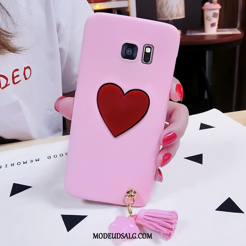 Samsung Galaxy S6 Edge Etui Cover Lyserød Af Personlighed Alt Inklusive Beskyttelse