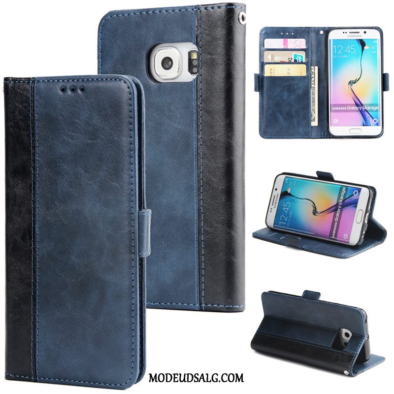 Samsung Galaxy S6 Edge Etui / Cover Mode Blandede Farver Silikone Alt Inklusive Lædertaske