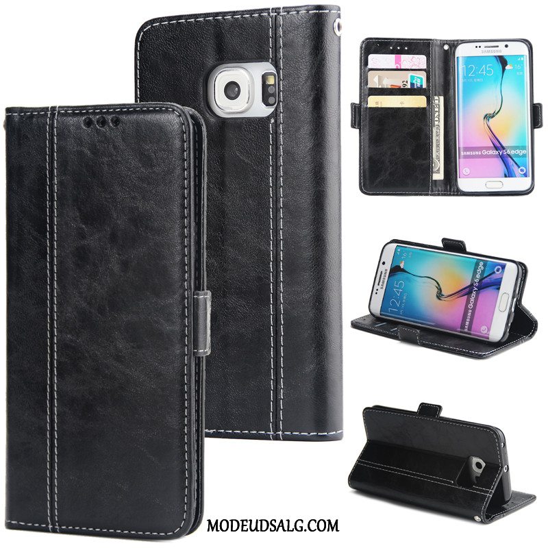 Samsung Galaxy S6 Edge Etui / Cover Mode Blandede Farver Silikone Alt Inklusive Lædertaske