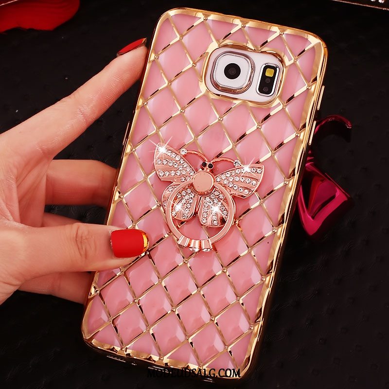 Samsung Galaxy S6 Edge Etui Ring Tynd Cover Silikone Strass