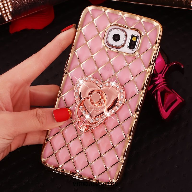 Samsung Galaxy S6 Edge Etui Ring Tynd Cover Silikone Strass