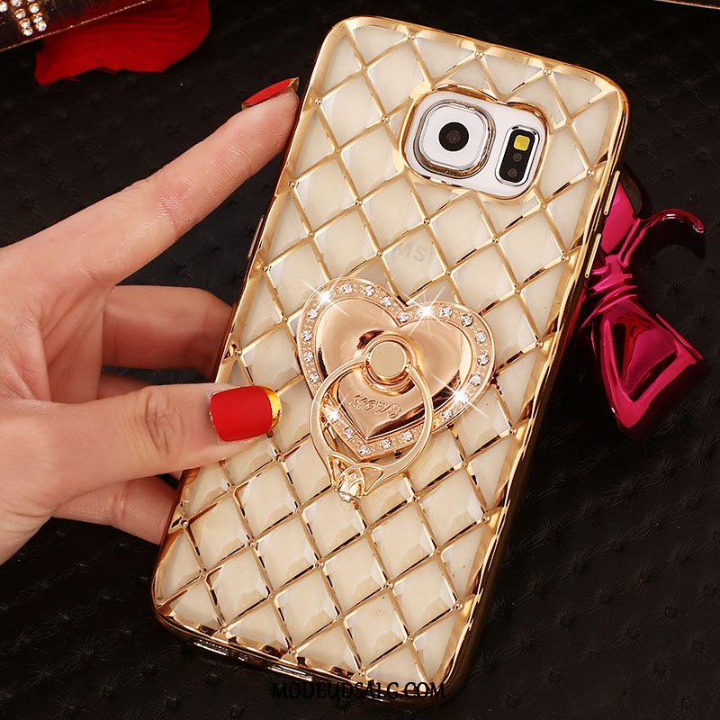 Samsung Galaxy S6 Edge Etui Ring Tynd Cover Silikone Strass