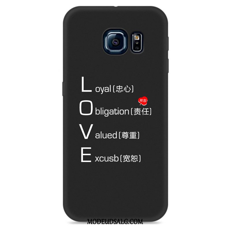 Samsung Galaxy S6 Edge Etui Silikone Cover Cartoon Anti-fald Blød