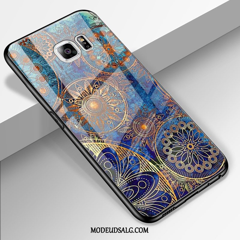 Samsung Galaxy S6 Edge Etui Sort Beskyttelse Glas Cover Af Personlighed